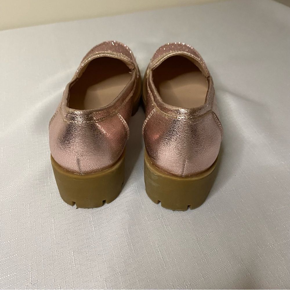 Jellypop Girl Pink Metallic Glitter Moccasins Size 3 - Picture 3 of 8